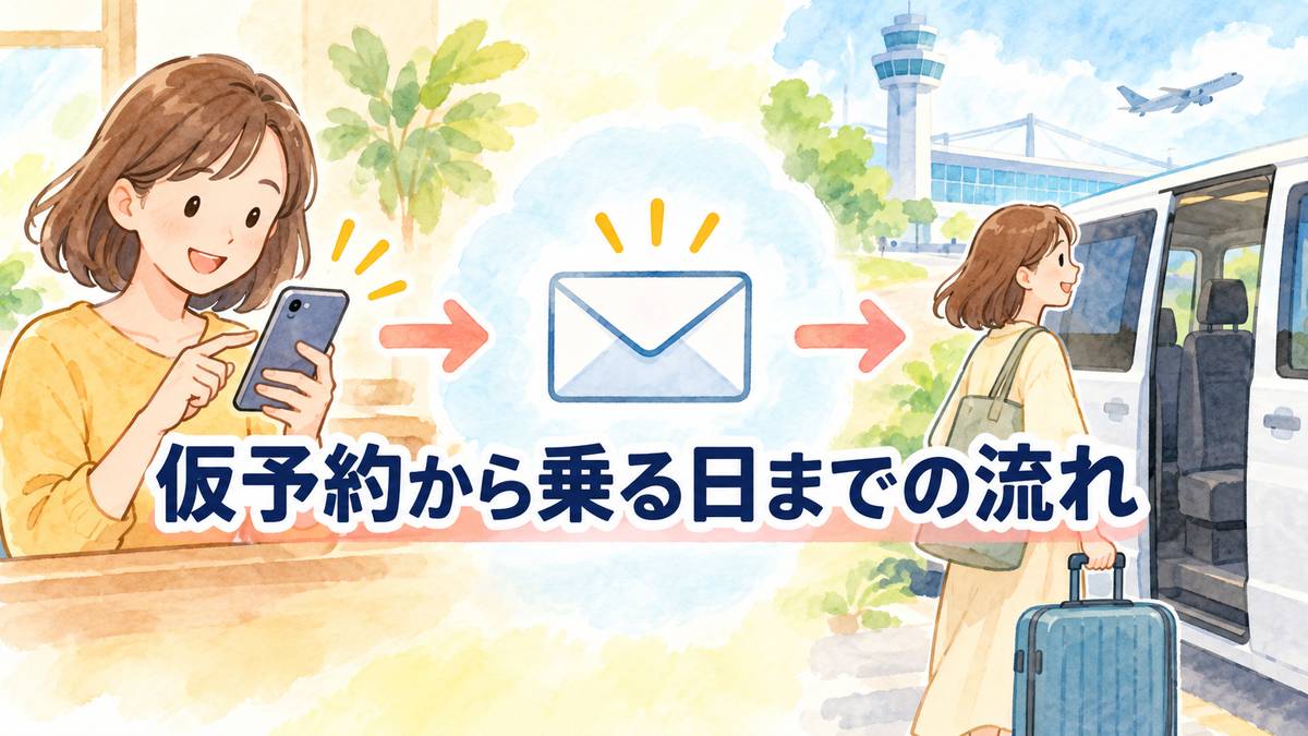 仮予約から乗る日までの流れ