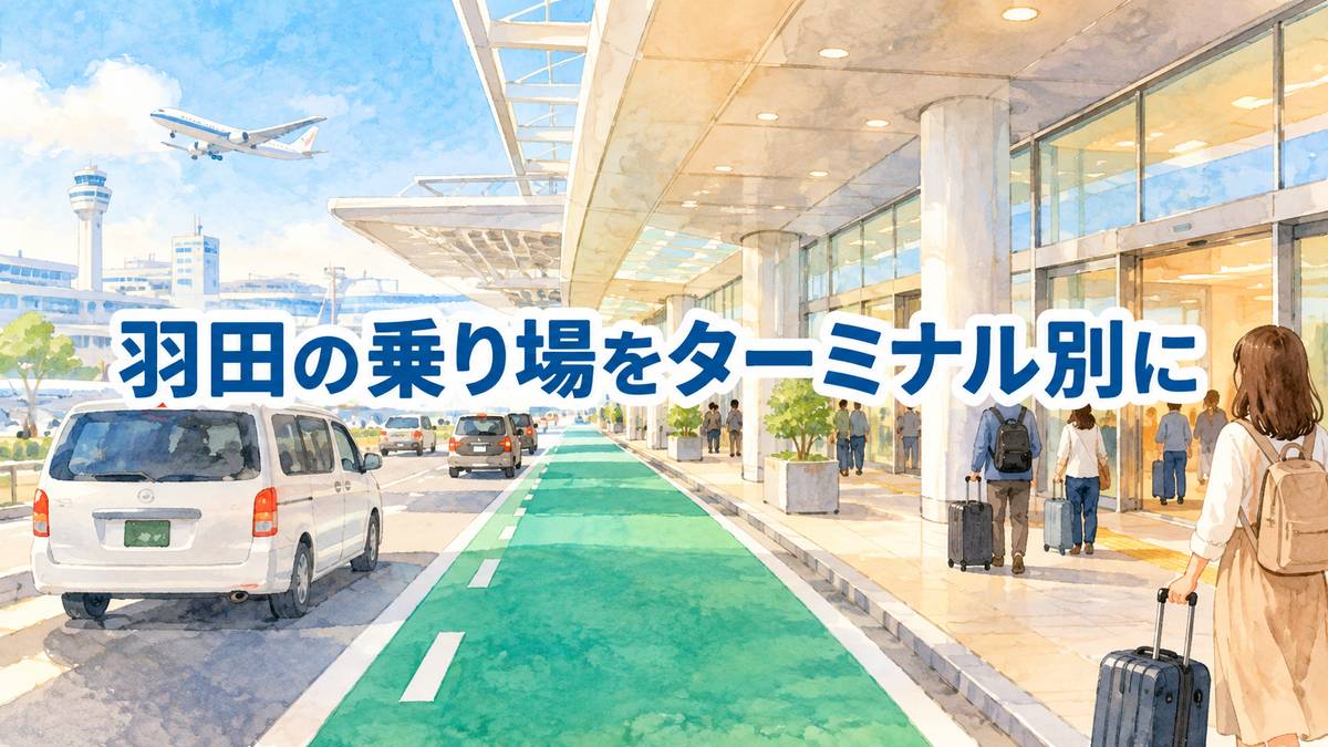 羽田の乗り場をターミナル別に