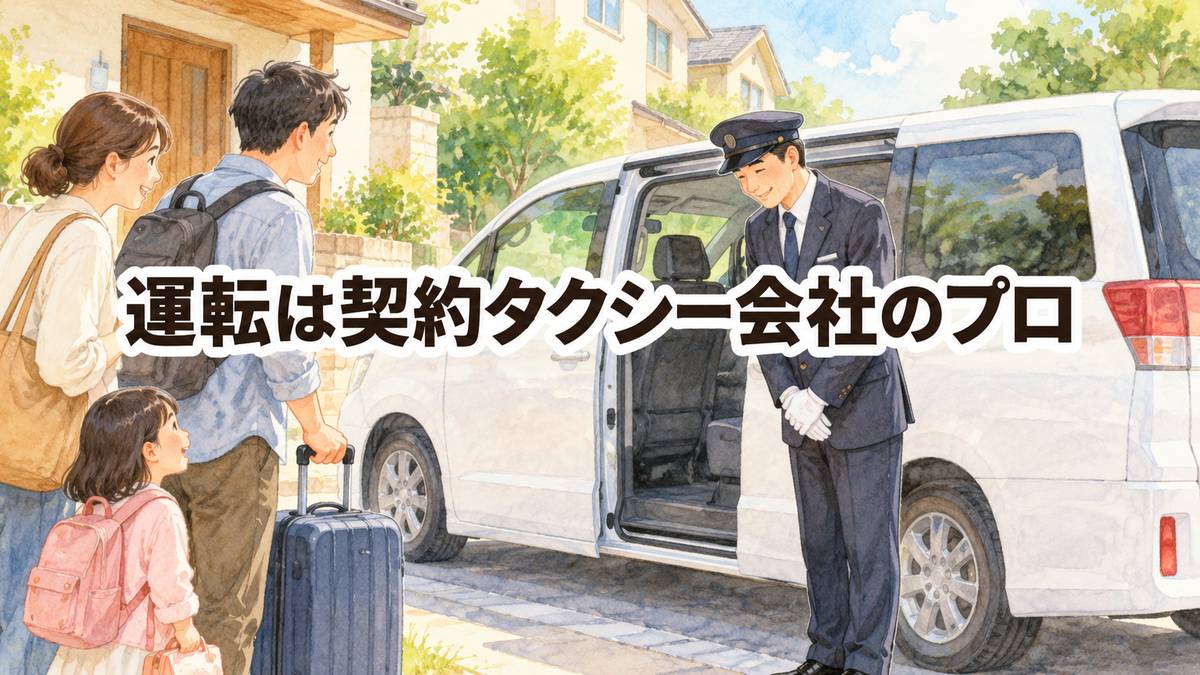 運転は契約タクシー会社のプロ
