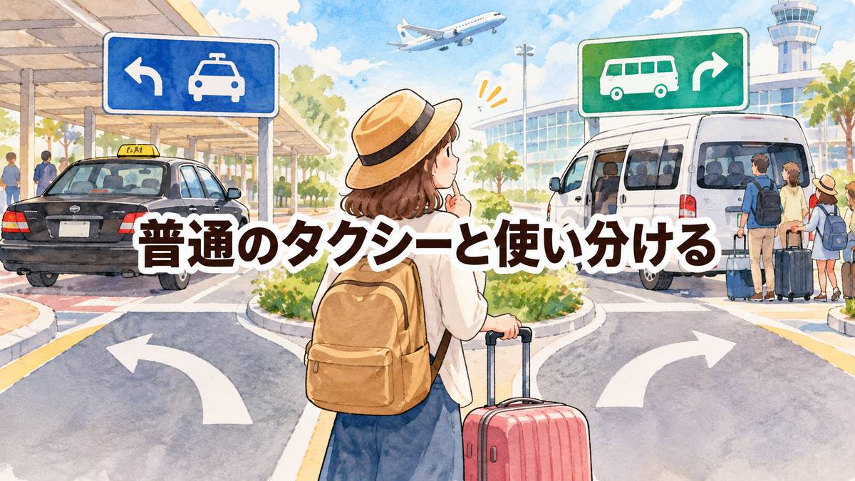 普通のタクシーと使い分ける