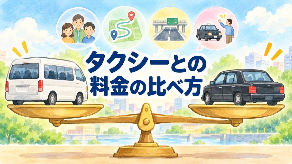 タクシーとの料金の比べ方